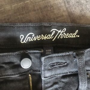 Universal Threads, Black Denim High-Waist Pant, Size 0